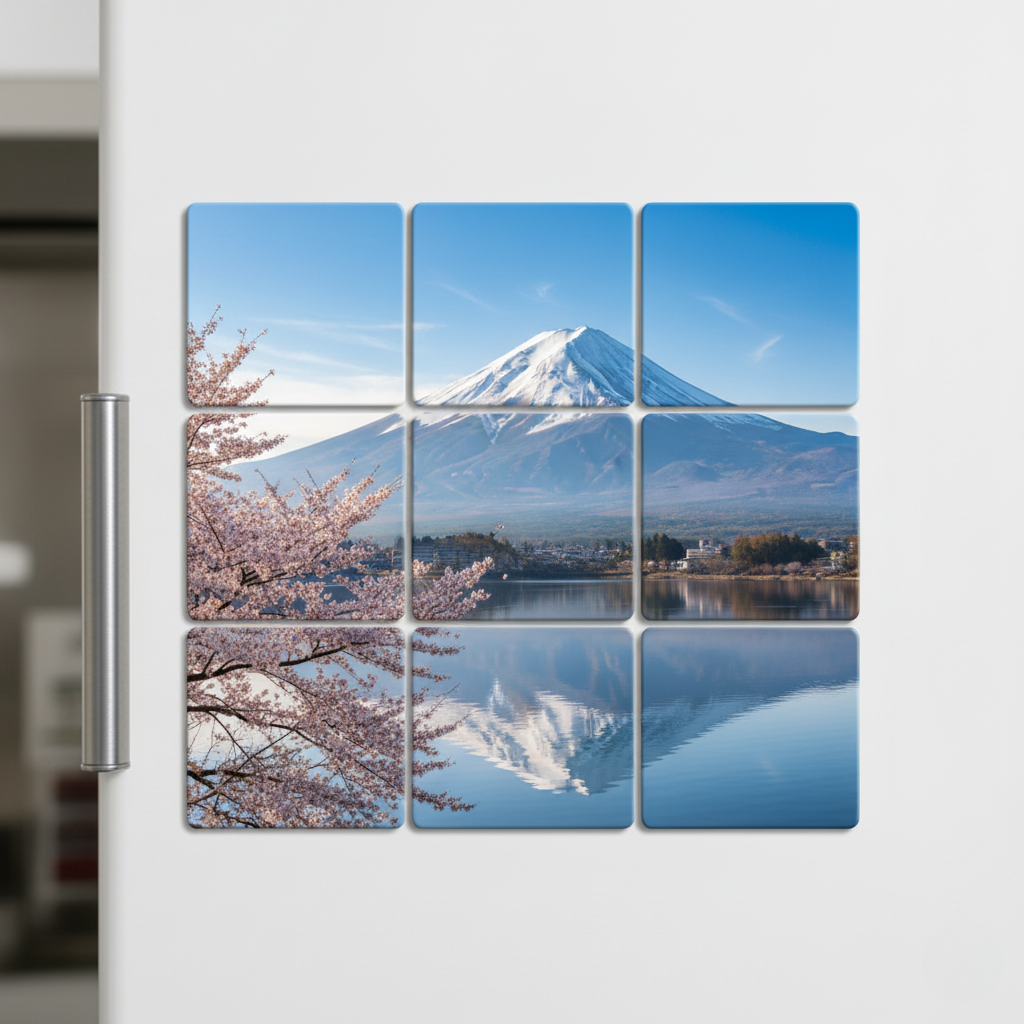 Personalisiertes magnetisches Foto-Puzzle – 9 teiliges Set (je 5 × 5 cm)