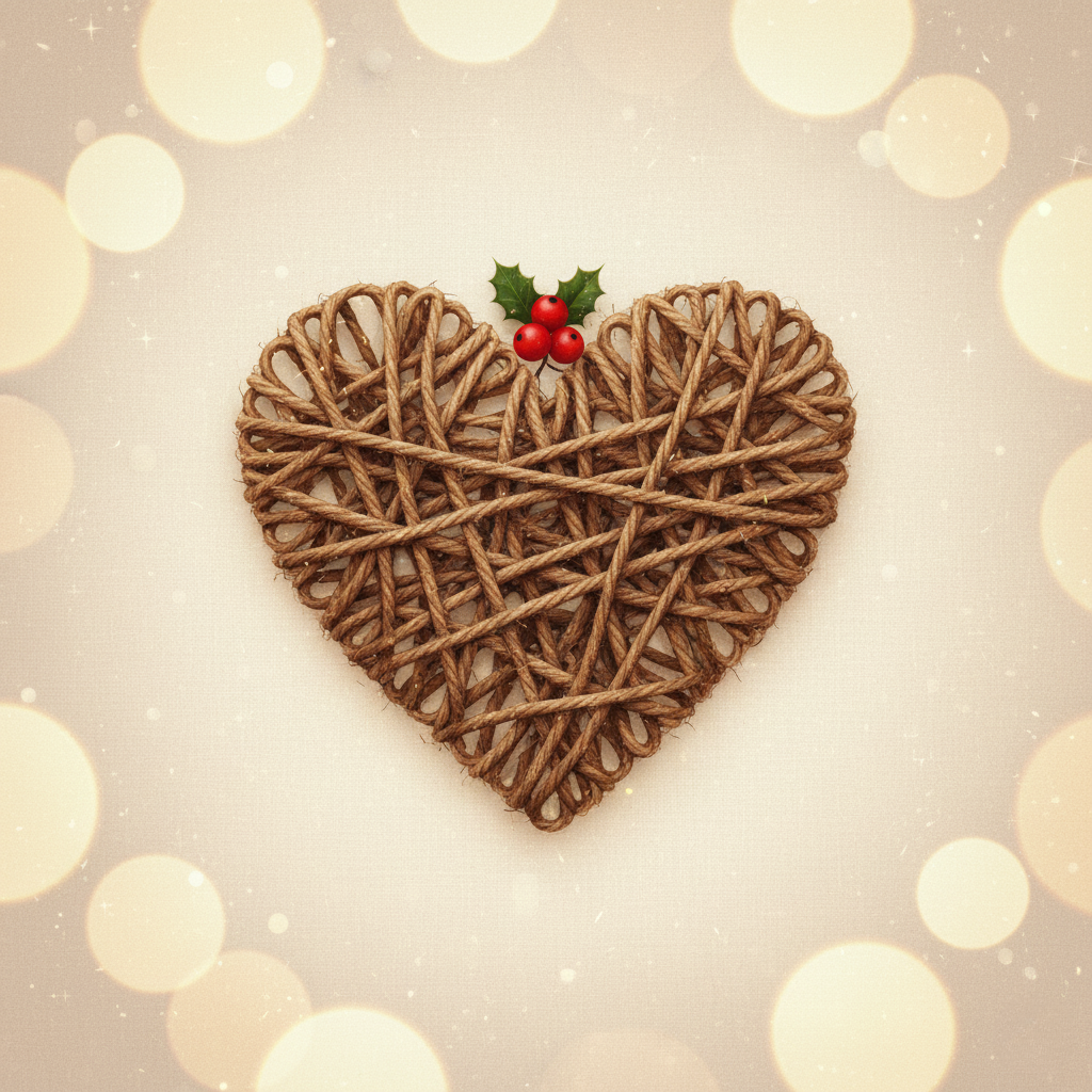 Rustic Christmas Magnet Set – 5 × 5 cm Square Magnets (Set of 9)