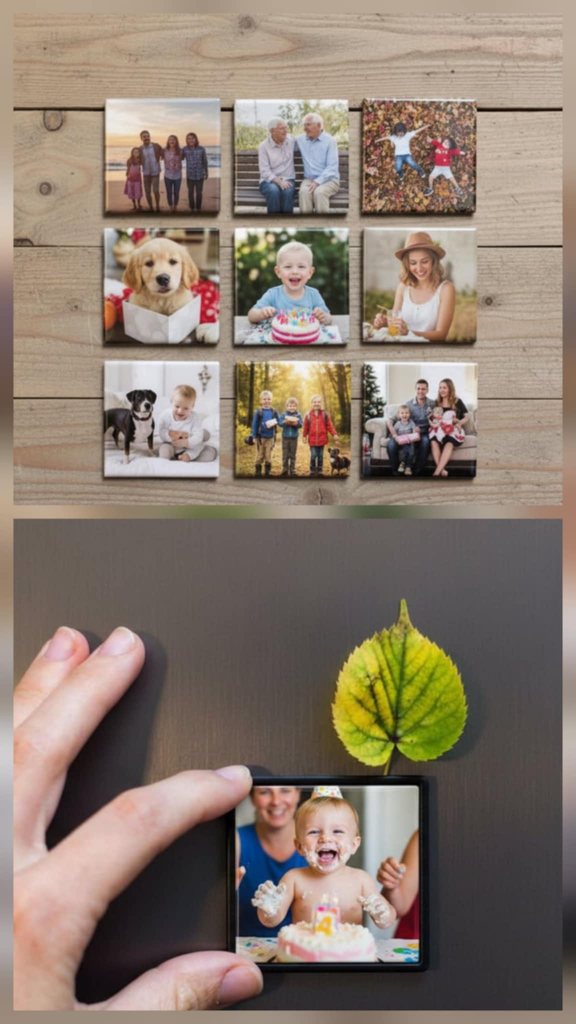 Personalized 5 × 5 cm Photo Magnets – Capture Life’s Little Moments