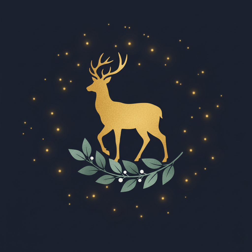 Minimalist & Elegant Christmas Magnet Set – 5 × 5 cm Square Magnets (Set of 9)