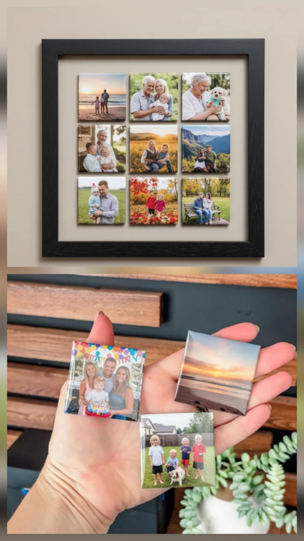 Personalized 5 × 5 cm Photo Magnets – Capture Life’s Little Moments