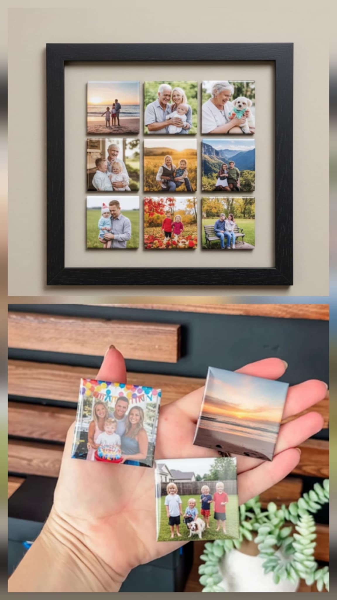 Personalized 5 × 5 cm Photo Magnets – Capture Life’s Little Moments