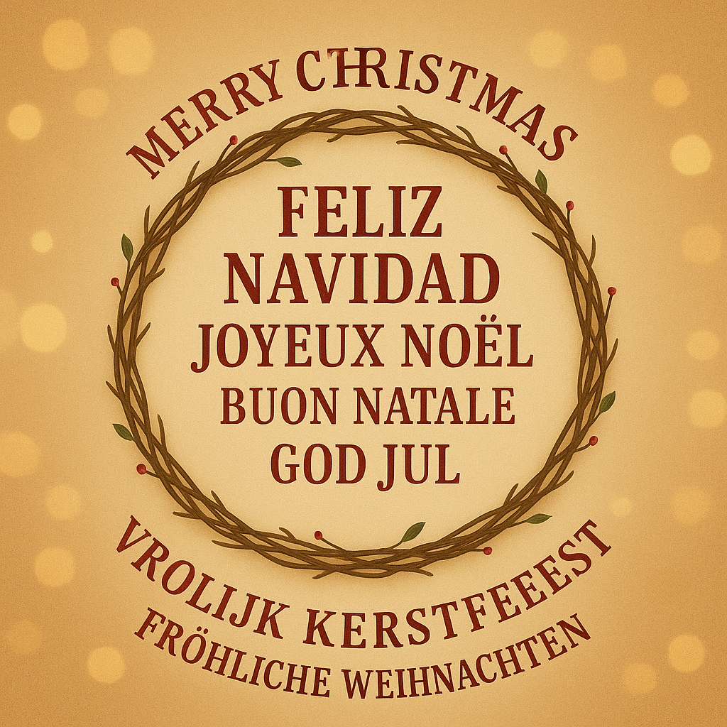 Rustic Christmas Magnet Set – 5 × 5 cm Square Magnets (Set of 9)