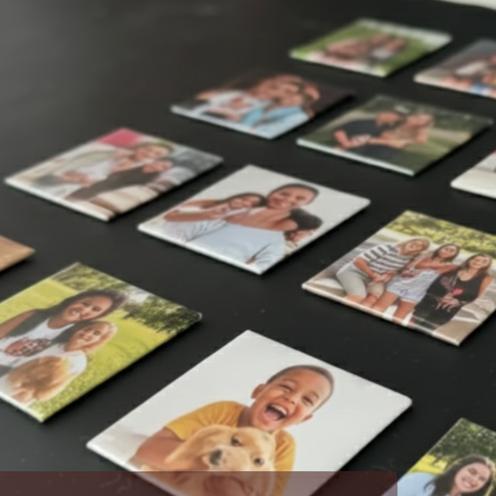 Personalisierte 5 × 5 cm Foto-Magnete – Halte die kleinen Momente des Lebens fest