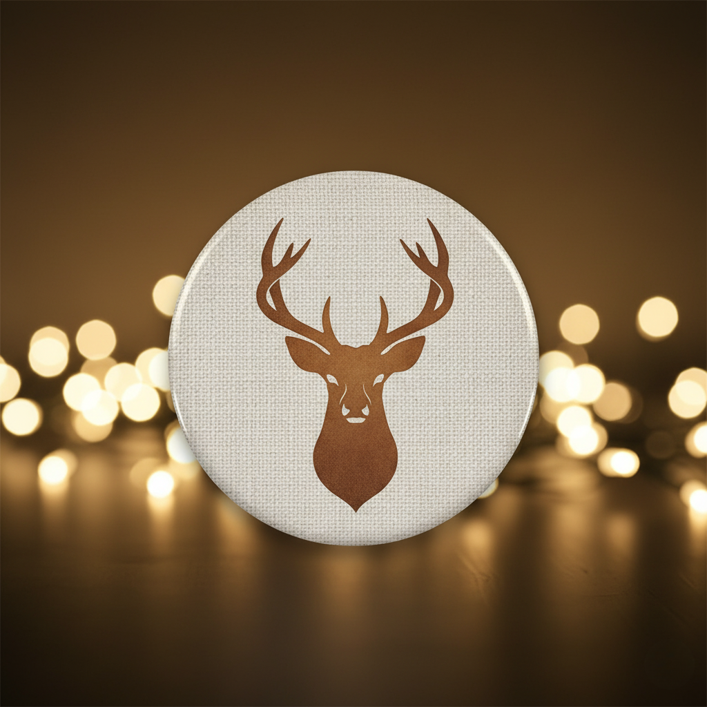 Rustic Christmas Magnet Set – 5 × 5 cm Square Magnets (Set of 9)