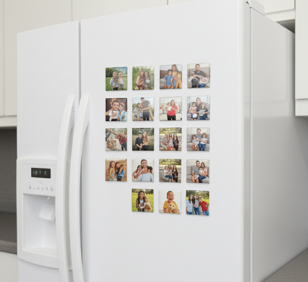 Personalized 5 × 5 cm Photo Magnets – Capture Life’s Little Moments