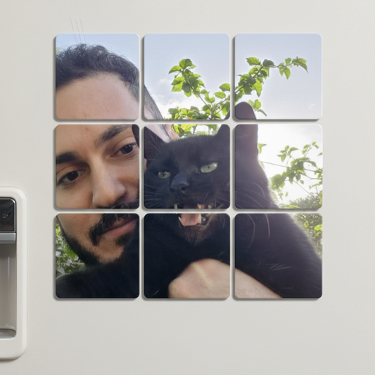 Personalized Magnetic Photo Puzzle – 9-Piece Set (5×5 cm Each)